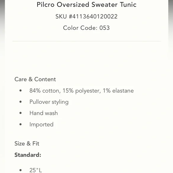 NWT Anthropologie Pilcro Oversized Sweater Tunic - Picture 8 of 11
